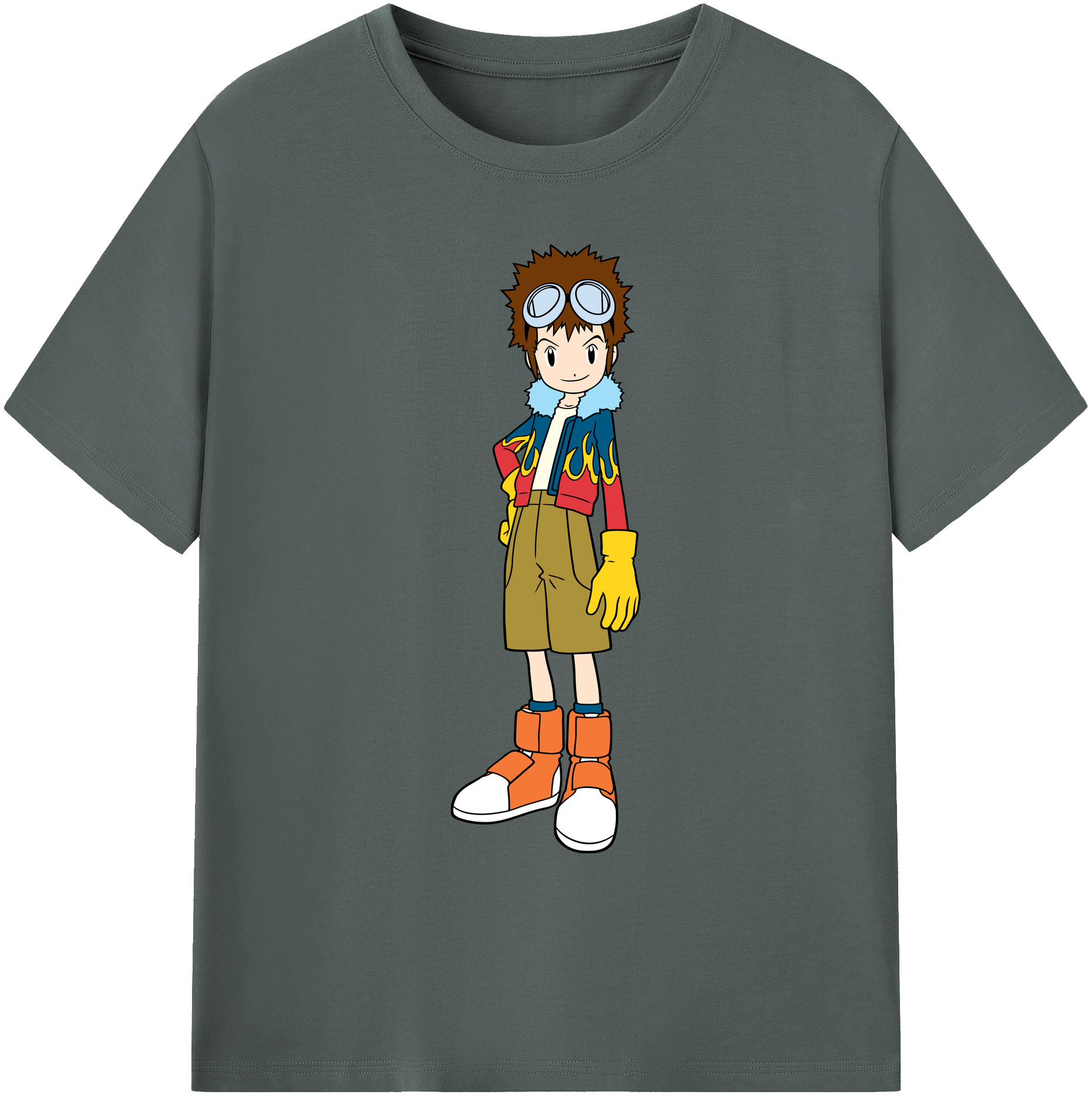 （画像用） Digimon デジタルモンスター/デジモン 綿100％ メンズ半袖Tシャツ｜肌触りやわらか＆通気性